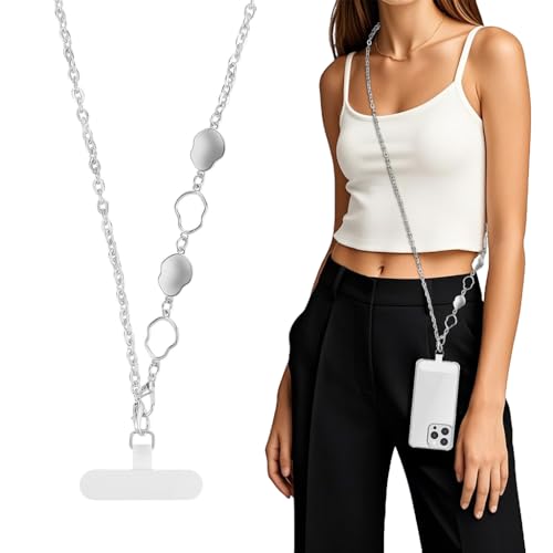 ZORBES® Phone Strap Crossbody Strap 45 inch Over-Shoulder Sling Phone Chain with Lanyard Patch Attachment Chic Charming Metal Link Chain Phone Sling Travel Phone Strap Fashion Cell Phone Accessory ZORBES® Phone Strap Crossbody Strap 45 inch Over-Shoulder Sling Phone Chain with Lanyard Patch Attachment Chic Charming Metal Link Chain Phone Sling Travel Phone Strap Fashion Cell Phone Accessory